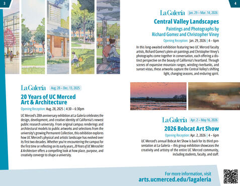 UC Merced Arts - 25-26 Season Brochure - Sample Spread