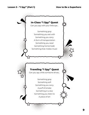 UC Merced Children's Opera - "How To Be A Superhero" Teaching Kit - Page 9