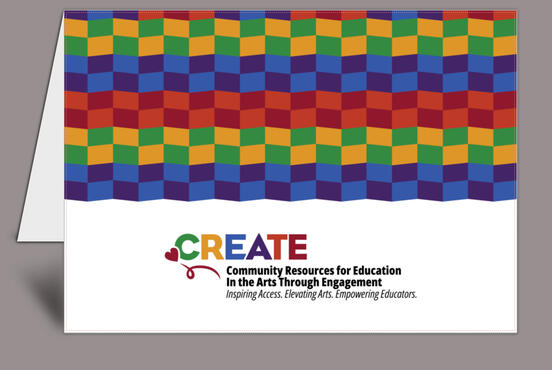 Branding for CREATE: Community Resources for Education in the Arts Though Engagement - Stationary Sample