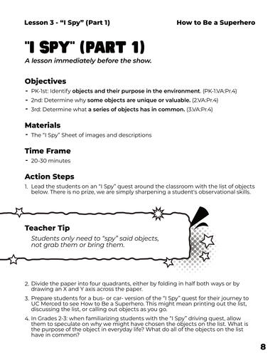 UC Merced Children's Opera - "How To Be A Superhero" Teaching Kit - Page 8