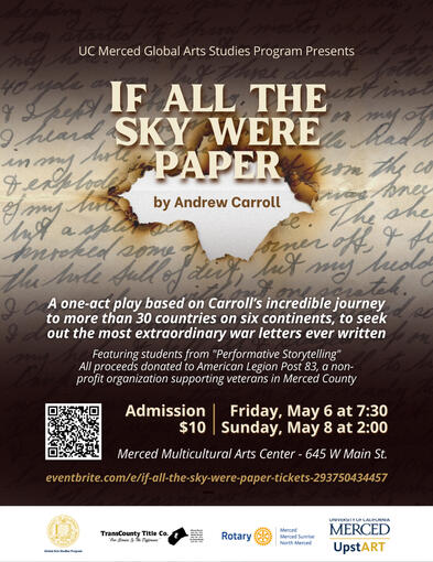 UC Merced GASP - "If All The Sky Were Paper" by Andrew Carroll - Play Poster (Page Sized)