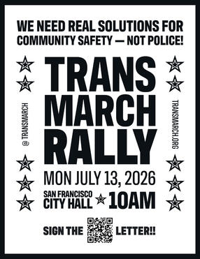 Trans March Rally Flyer - Layout Design (Print, Brand Design by Greg Traverso)