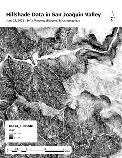 Skills Learned: Mapping Hillshade Data