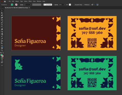 Sofia Figueroa - Personal Branding - Business Cards (WIP)
