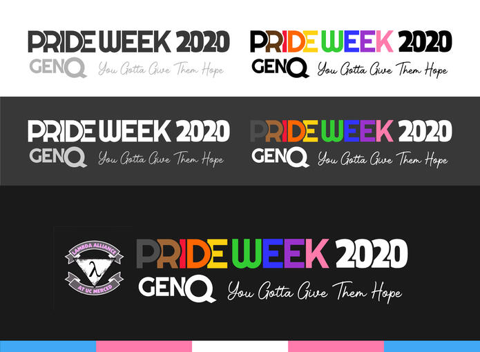 Lambda Alliance, UC Merced, Pride Week 2020 Logosheet (2020, I created the text, not the logo)