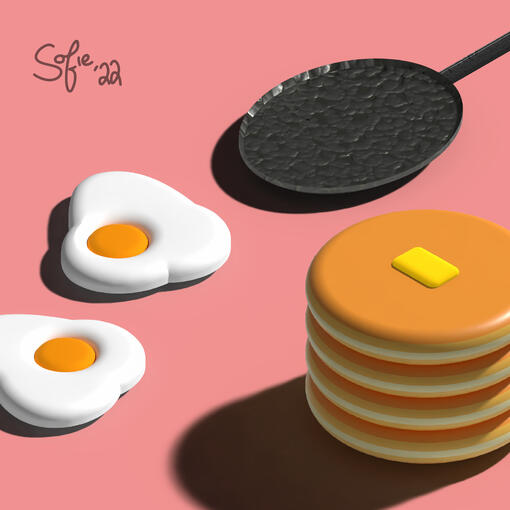 Breakfast Items (Pancake Tutorial credit to @jollyhohnsonart)