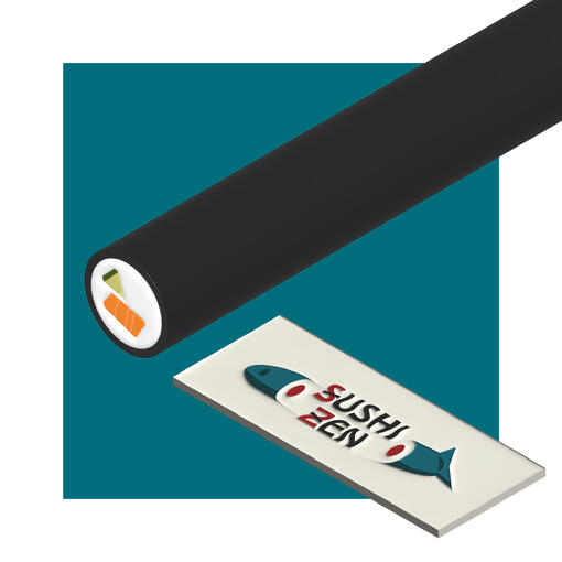 LogoADay - SushiZen - 3D Sushi and Logo Render