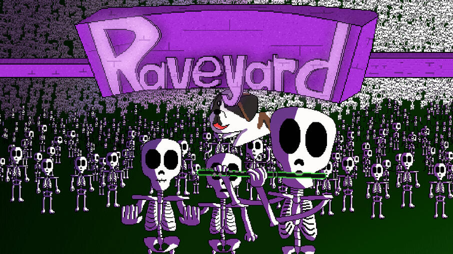 Full cover art for Bobby Yarsulik's single "Raveyard" 2016, Created in Paintdotnet.